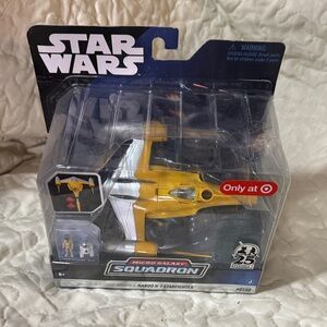 Star Wars Micro Galaxy Squadron Naboo N-1 Starfighter - Yellow and Silver